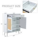Modern Minimalist Rattan Shoe Cabinet, Elegant Storage Solution - Furniture Home Direct
