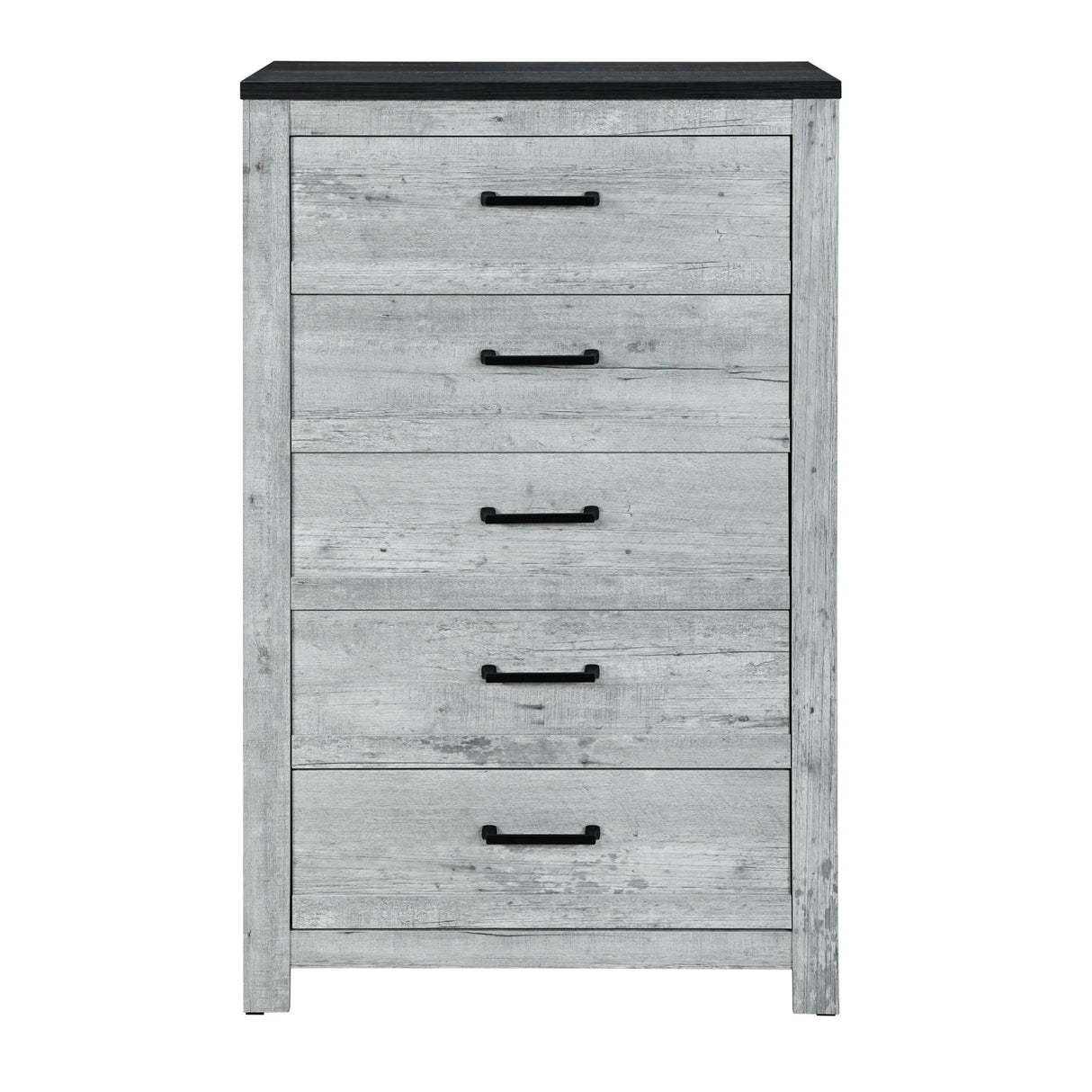 King Bedroom Set Solid Wood MDF Farmhouse Gray Wash - Furniture Home Direct