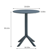 3 Piece Plastic Arm Chair Bistro Grs Premium Ocean Plastic - Furniture Home Direct
