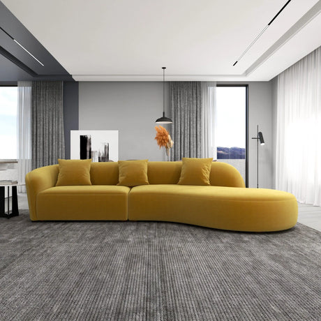 Elijah - Japandi Style Curvy Sectional Sofa - Furniture Home Direct