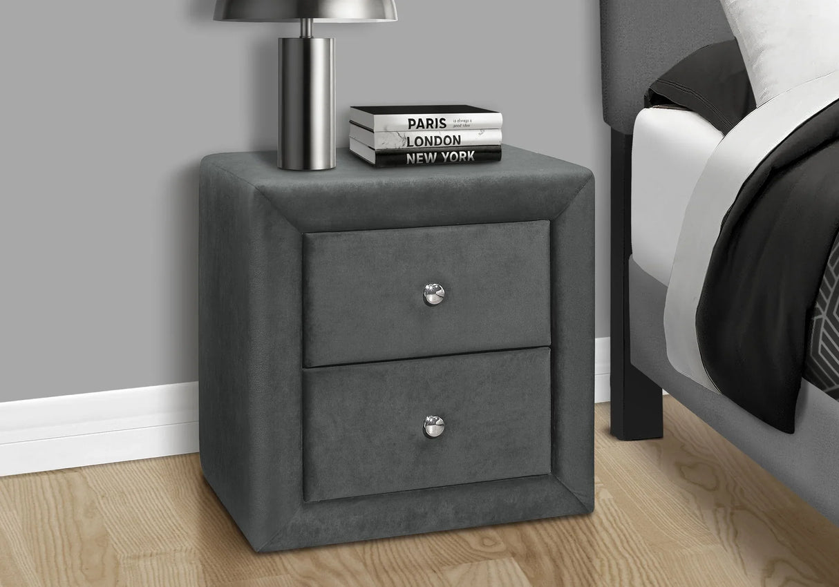 Nightstand, Storage Drawer Versatile Use, Upholstered, Transitional - Furniture Home Direct