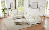 Sectional Sofa U Shaped Oversized With Chaise Beige - Furniture Home Direct