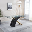 Stylish Dining Room Table, Luxury Glass Top Dining Table, Modern Design For Your House - Black - Furniture Home Direct