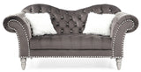 Elegant Round Arm Loveseat - Furniture Home Direct