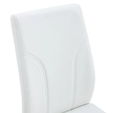 Dining Chairs Set Contemporary PU Upholstered Chrome White - Furniture Home Direct