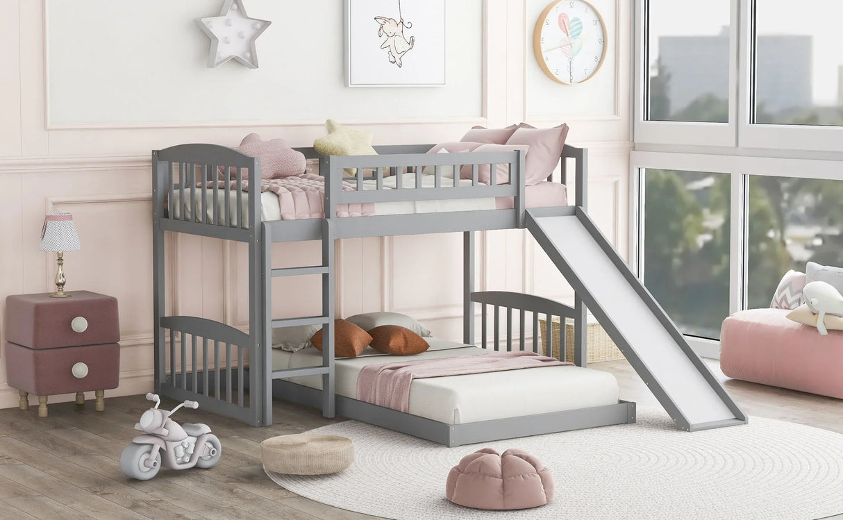 Functional Bunk Bed With Convertible Ladder And Slide - Furniture Home Direct