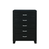 Queen Bed Set With Dresser Mirror Chest Nightstand Black - Furniture Home Direct