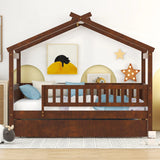 Creativity House Bed With Twin Size Trundle - Furniture Home Direct