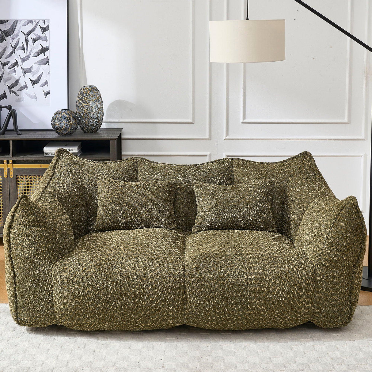 Comfortable Dual Beanbag Chair With High Resilience Foam Core For 2 People - Furniture Home Direct