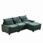 Modern Comfy Chenille L Shaped Sectional Sofa With Movable Ottoman - Furniture Home Direct