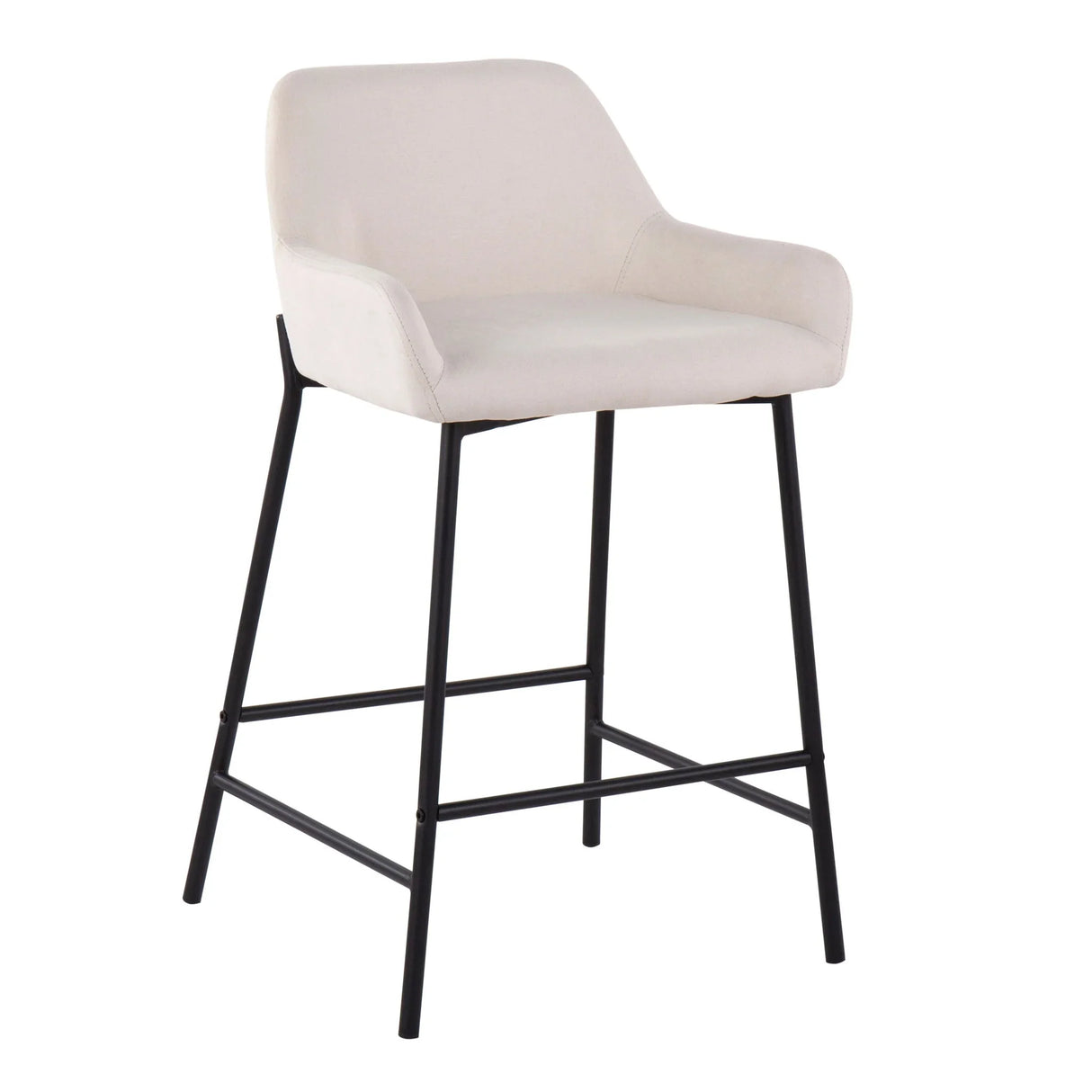 Daniella - Industrial Fixed Height Counter Stool (Set of 2) - Furniture Home Direct