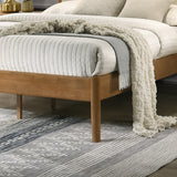 Bedroom Set Queen Bed Dresser Contemporary Finish Walnut - Furniture Home Direct