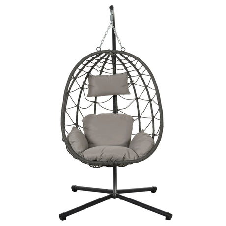 Egg Chair with Stand -Light Gray - Furniture Home Direct