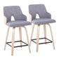Stella - Contemporary Fixed Height Counter Stool With Swivel Square Footrest (Set of 2) - Furniture Home Direct