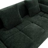 Sectional Sofa Modular Tufted Chenille Upholstery Green - Furniture Home Direct