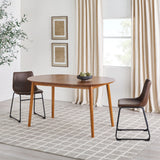 Mid-Century Damsel Extension Dining Table With Removable Leaf - Caramel - Furniture Home Direct