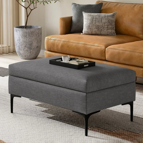 Rebecca - Multifunctional Coffee Table Storage Ottoman With Lift Up Lid - Furniture Home Direct