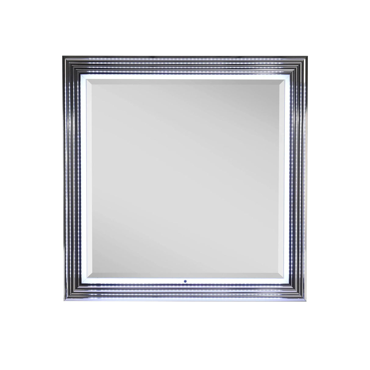 Moon - Smooth Mirror With LED - White - Furniture Home Direct