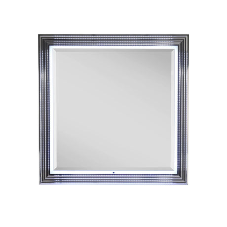 Moon - Smooth Mirror With LED - White - Furniture Home Direct
