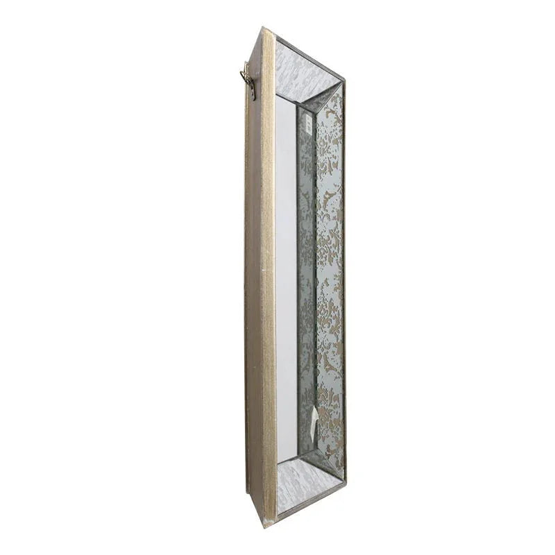 Antique Rectangle Mirror With Floral Accents, Mirrored Display Tray, Hanging Wall Mirror - Furniture Home Direct
