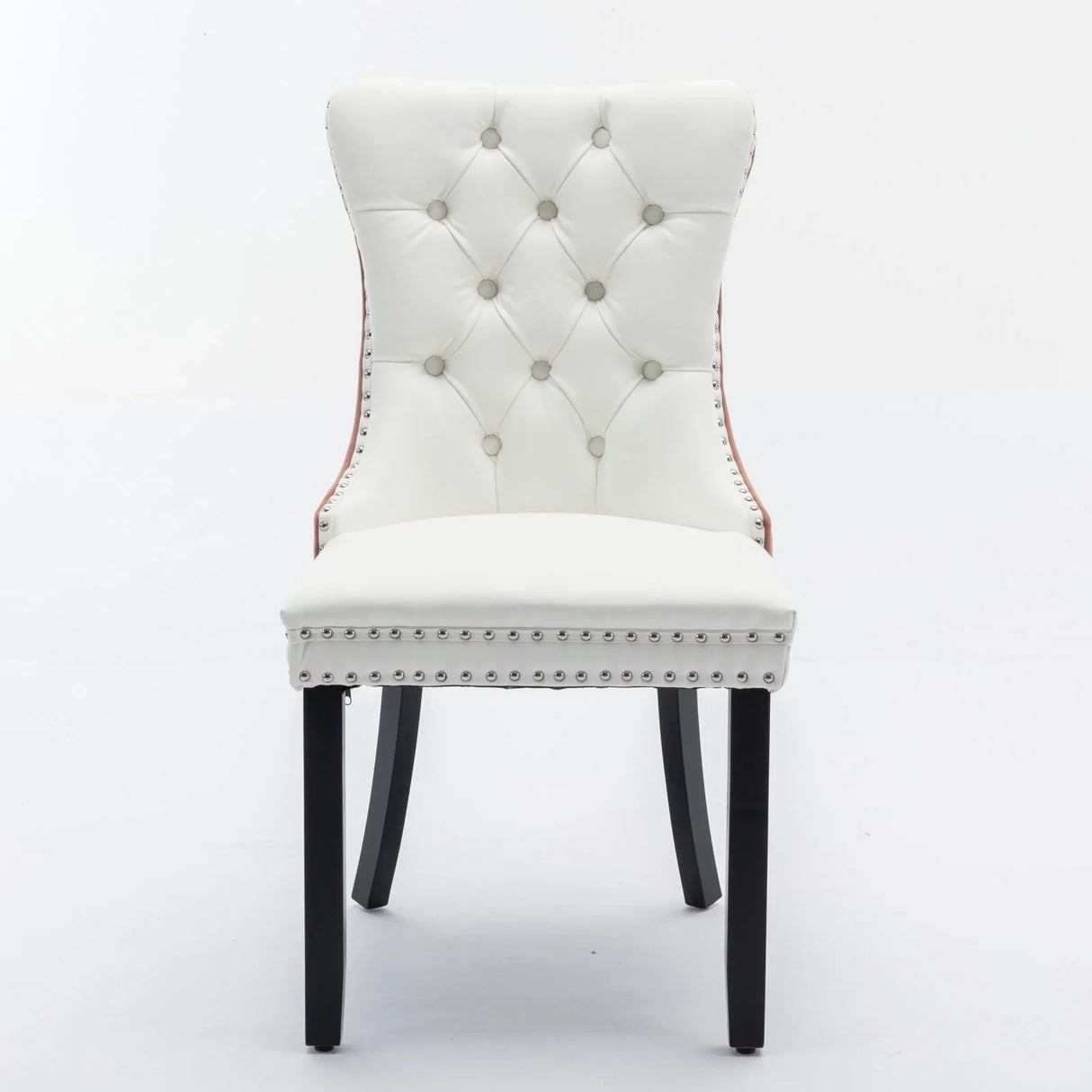 Nikki - Modern, High-End Tufted Solid Wood Contemporary PU And Velvet Upholstered Dining Chair With Wood Legs Nailhead Trim (Set of 2) - Furniture Home Direct