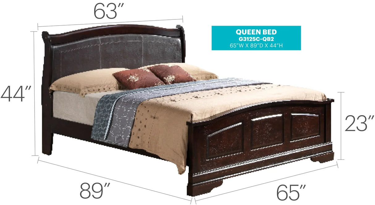 Panel Sleigh Bed Elegantly Crafted - Furniture Home Direct
