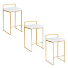 Fuji - Contemporary / Glam Design Counter Stool (Set of 2) - Furniture Home Direct