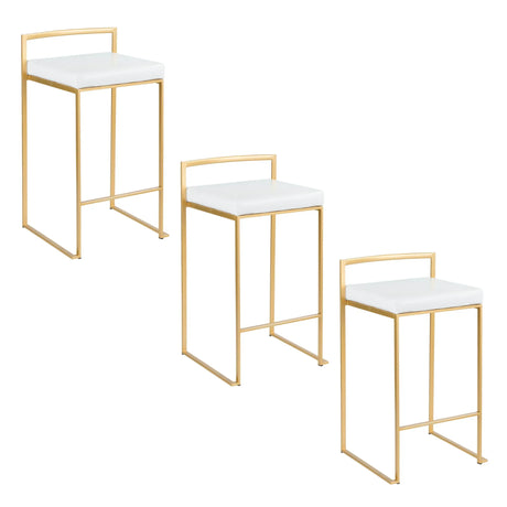 Fuji - Contemporary / Glam Design Counter Stool (Set of 2) - Furniture Home Direct