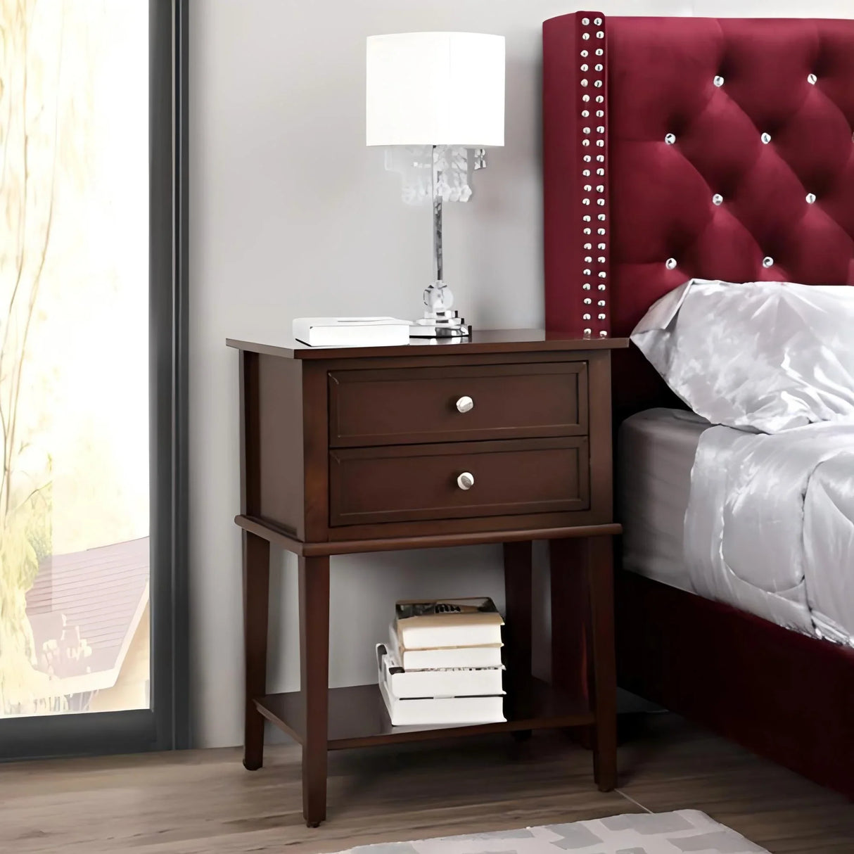 Vibrant Contemporary Nightstand - Furniture Home Direct