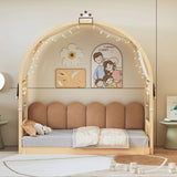Extended Bed With Arched Roof And Trundle - Furniture Home Direct