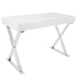 Luster - Contemporary Desk - White - Furniture Home Direct