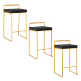 Fuji - Contemporary / Glam Design Counter Stool (Set of 2) - Furniture Home Direct