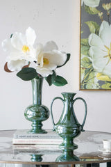 Round Dining Table With Elegant Floral Design And Mirrored - Silver Multi - Furniture Home Direct