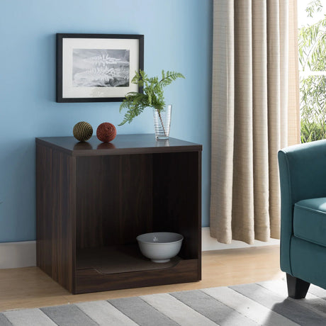 Modern Pet End Table With Removable Mat - Dark Walnut - Furniture Home Direct