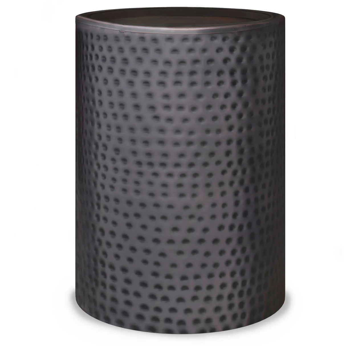 Corbin - Hammered Metal Side Table - Furniture Home Direct