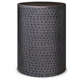 Corbin - Hammered Metal Side Table - Furniture Home Direct