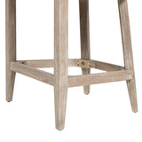 Newport - Coastal Curved Back Upholstered Counter Stool - Two Tone Neutral Gray - Furniture Home Direct