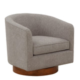 Miramar - Swivel Barrel Chair With Wooden Base - Furniture Home Direct