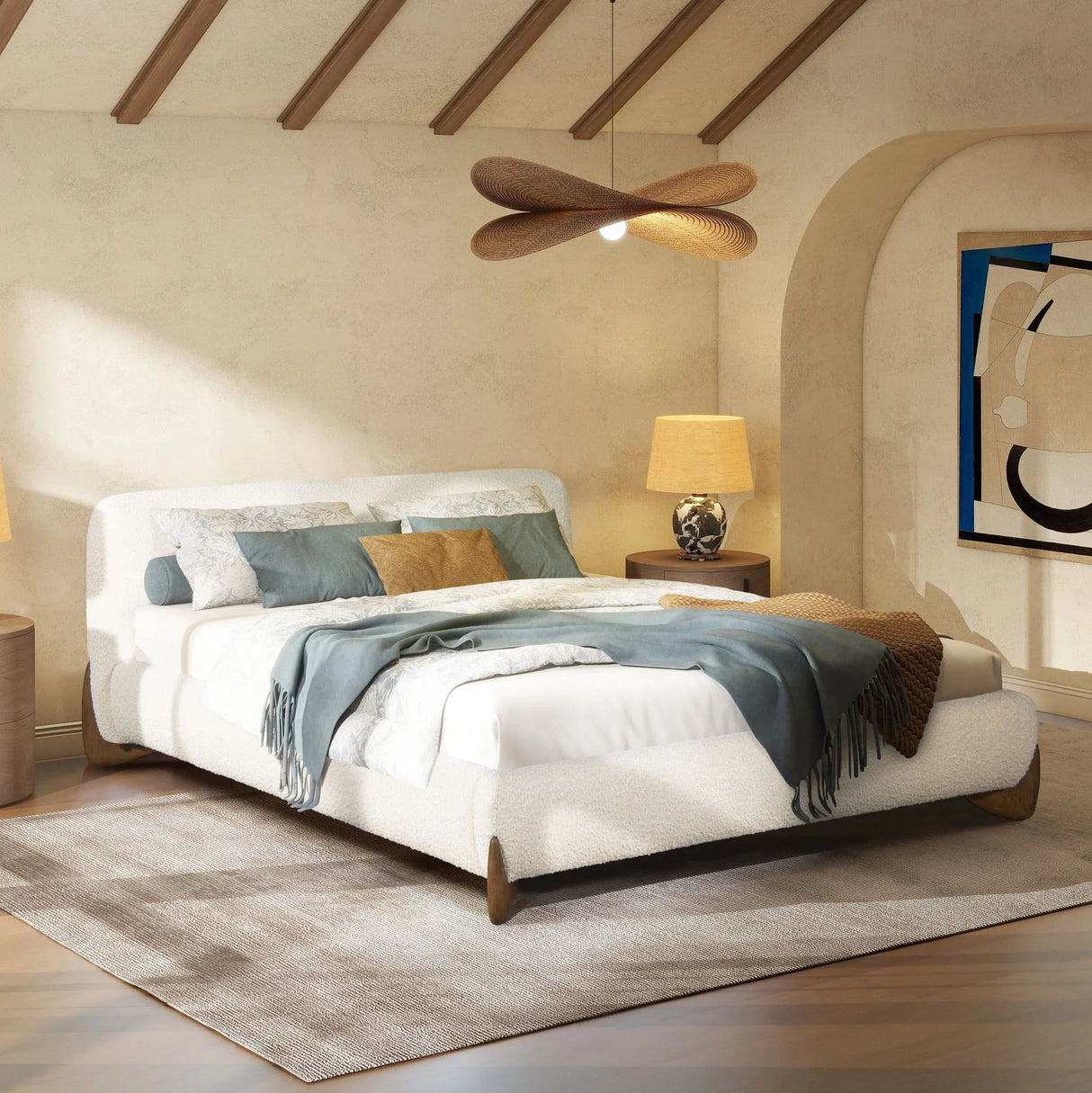 Alpine - Puffy Modern Platform Bed - Furniture Home Direct