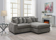 Tavia - Reversible Sectional Sofa With 6 Pillows - Gray - Furniture Home Direct