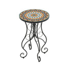Colorful Outdoor Side Table With Ceramic Tile Top