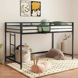 Adam - Junior Twin Loft Bunk - Black - Furniture Home Direct