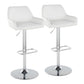 Daniella - Contemporary Adjustable Barstool With Swivel With Rounded Rectangle Footrest (Set of 2) - Furniture Home Direct