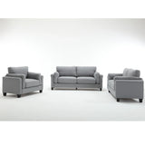 Modern 3 Piece Living Room Set - Gray - Furniture Home Direct