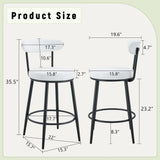 Fashionable Ergonomic High Legged Bar Chairs (Set of 2) - Furniture Home Direct