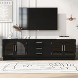 Modern Minimalist TV Stand, Entertainment Center Media Console Cabinet With Adjustable Shelves For Living Room - Furniture Home Direct
