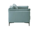 Mesut - Top Grain Leather Loveseat - Sage Green - Furniture Home Direct