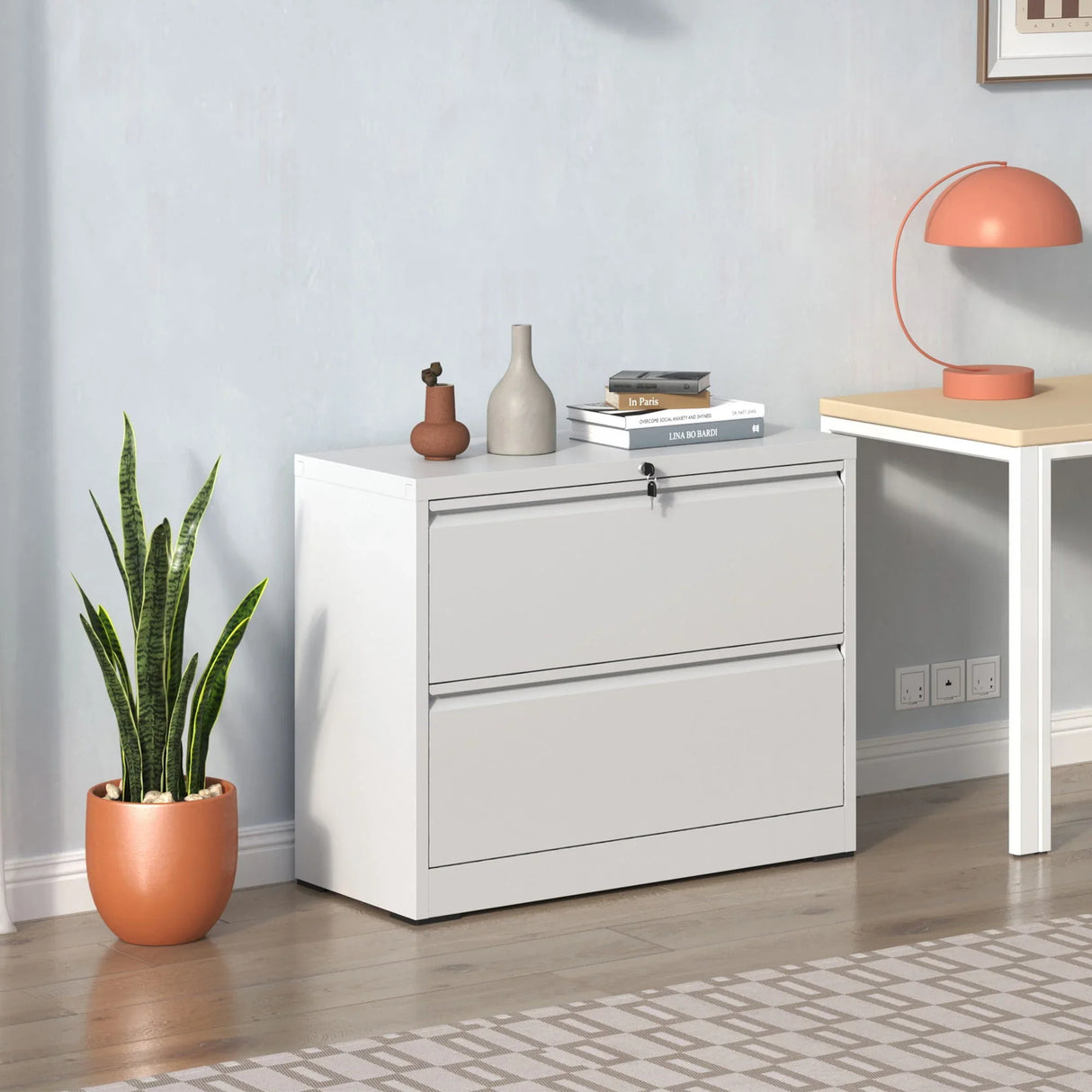 Premium Drawer Metal Lateral File Cabinet With Lock - Furniture Home Direct