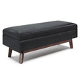 Owen - Rectangular Storage Ottoman - Midnight Black - Furniture Home Direct