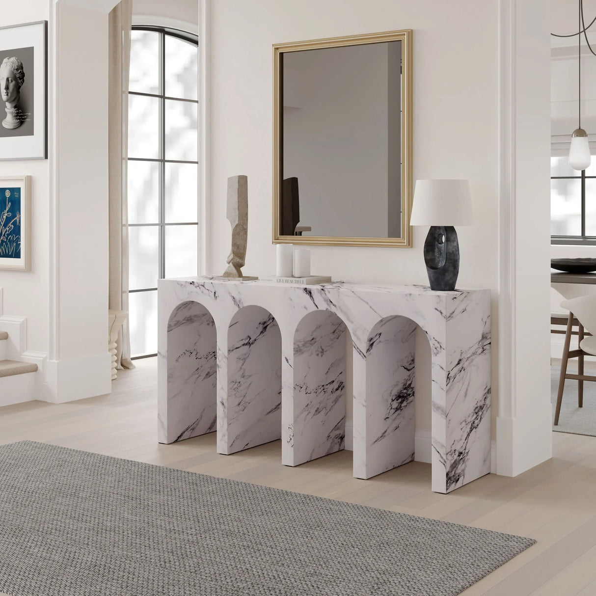 Fritzy - Engineered Stone Table - Furniture Home Direct